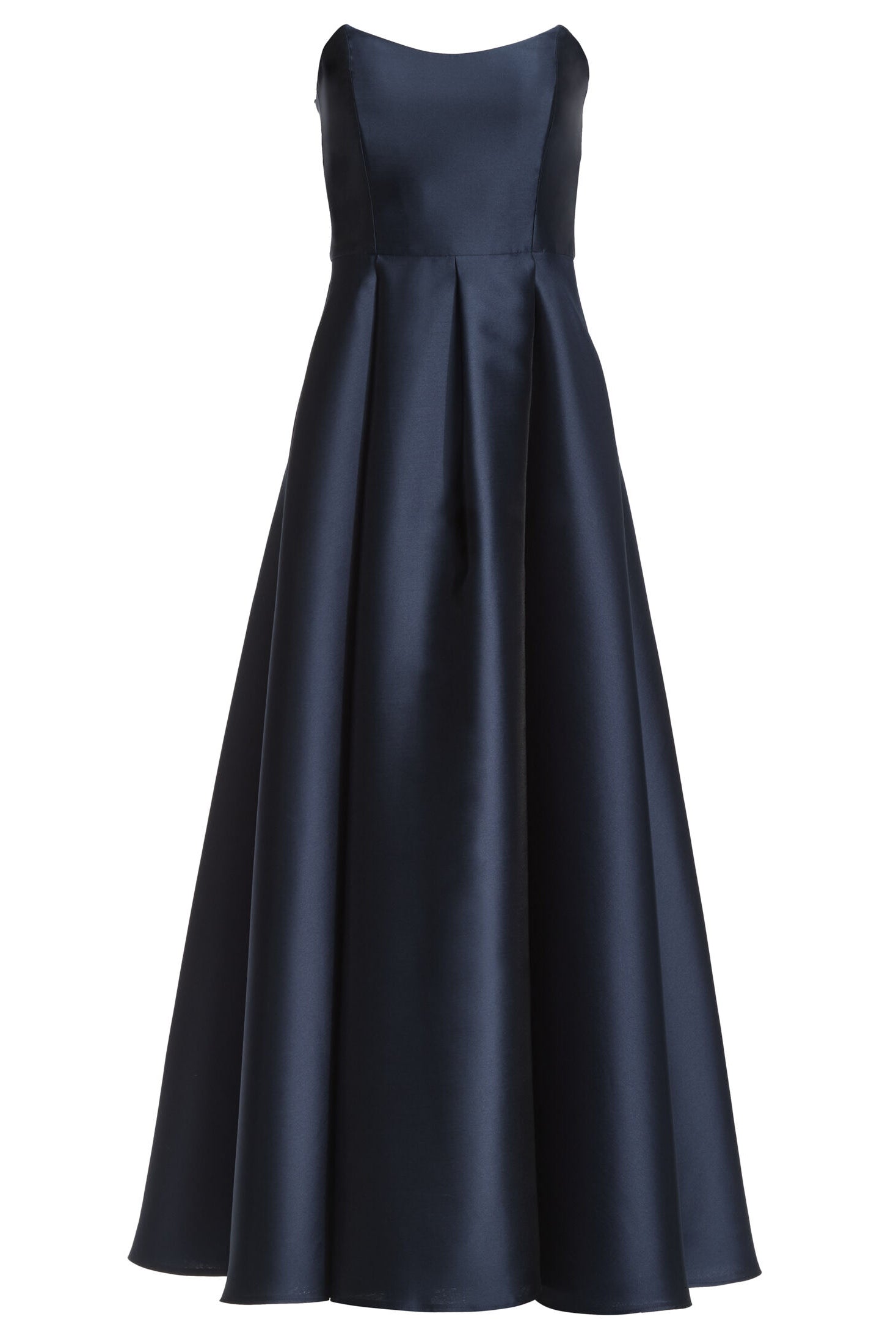 Abendkleid aus edlem Twill mit Korsage Oberteil