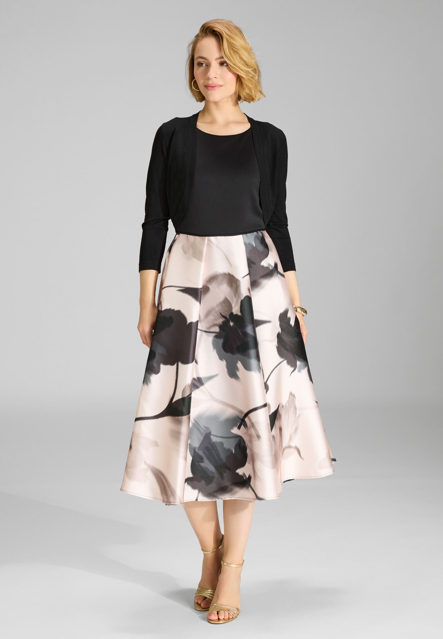 Cropped Bolero mit 3/4 Arm black