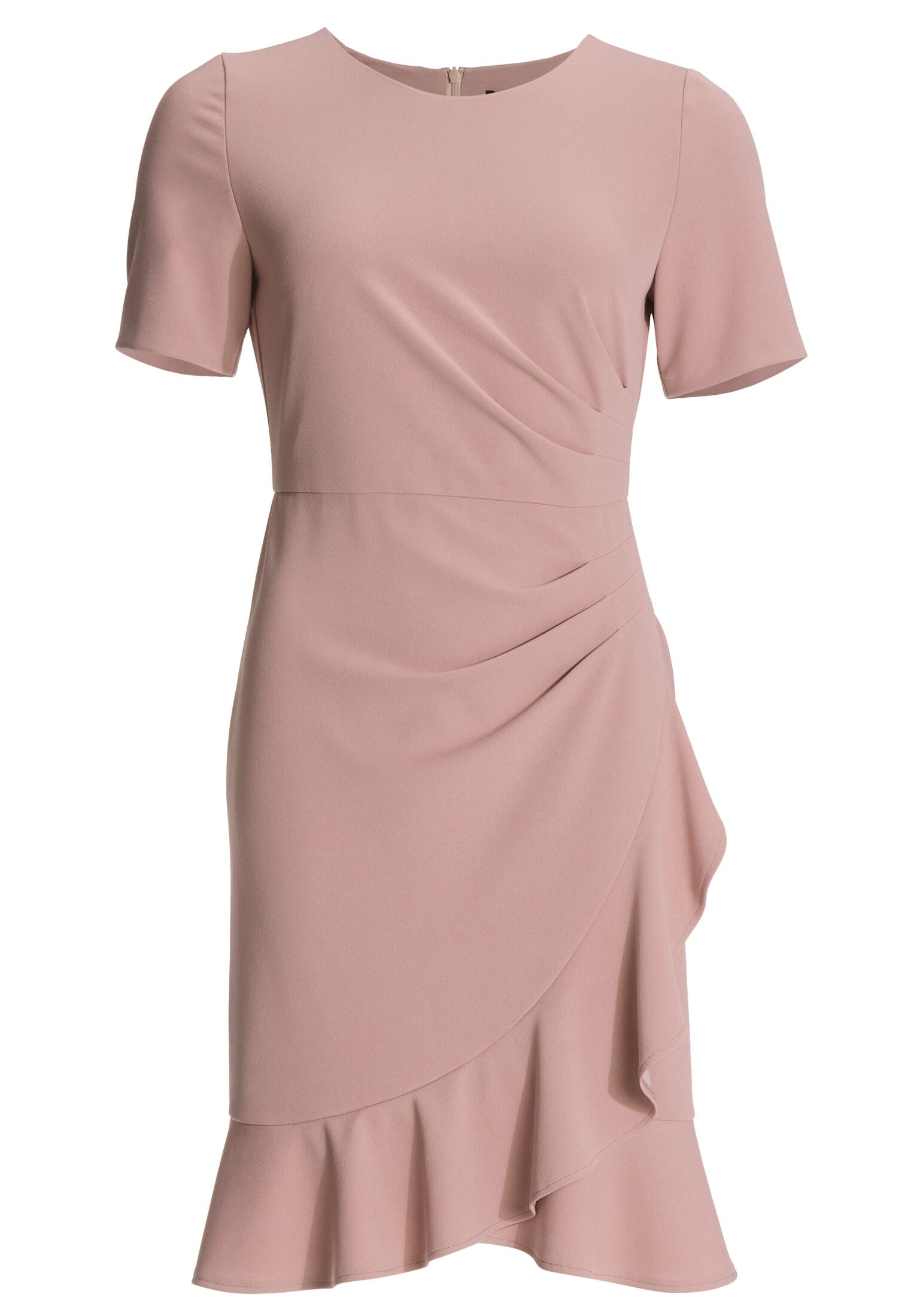 Cocktailkleid aus Crepe Jersey mit Volant am Saum