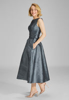 Oberteil aus floralem Jacquard mit V-Ausschnitt