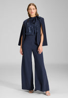 Cape Blazer aus Webware navy