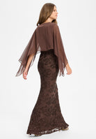 Schlupf-Stola aus Chiffon mit Ärmelschlitzen