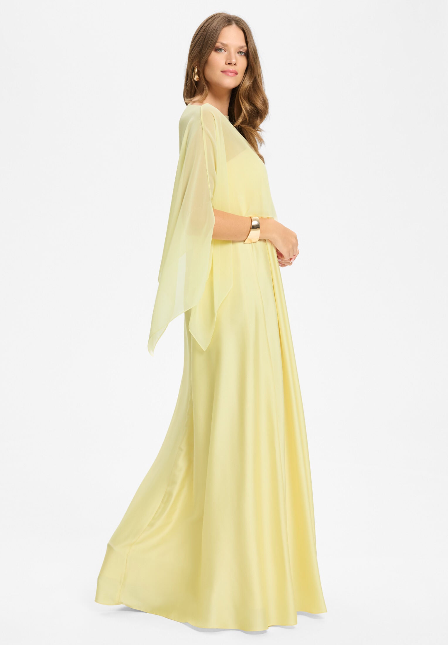 Schlupf-Stola aus Chiffon mit Ärmelschlitzen