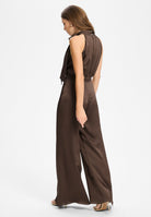 Jumpsuit mit Schluppe aus Satin