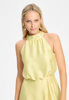 Cocktailkleid aus Satin mit Volant