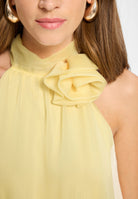 Abendkleid aus Crinkle Chiffon mit Stufenrock