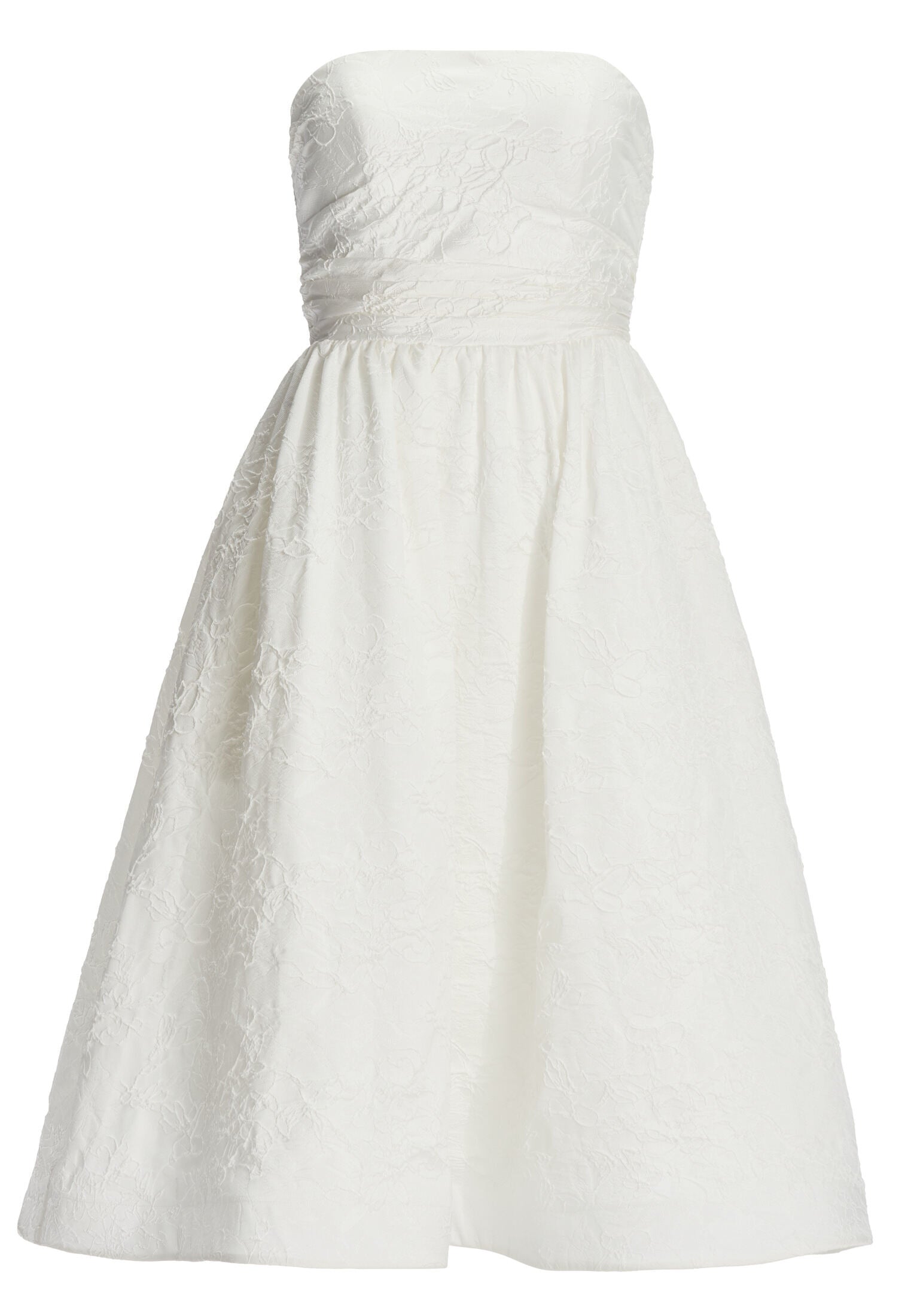 Ausgestelltes Jaquard-Kleid in Midilänge