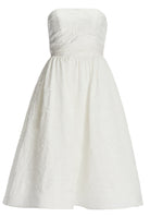 Ausgestelltes Jaquard-Kleid in Midilänge