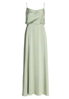 Abendkleid aus Satin mit angedeutetem Wasserfallausschnitt