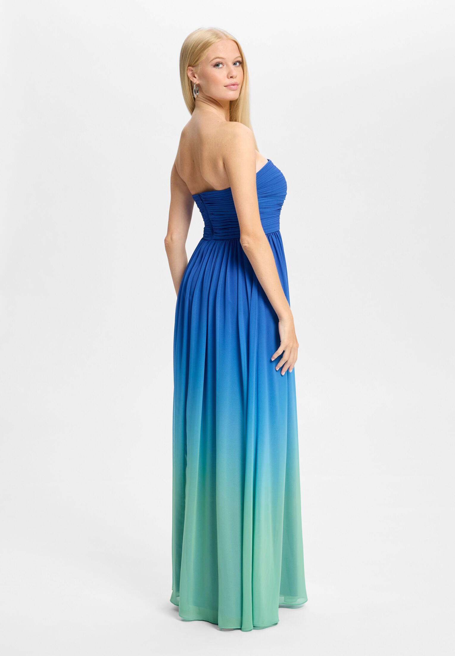 Abendkleid mit Chiffonrock im Ombré-Look