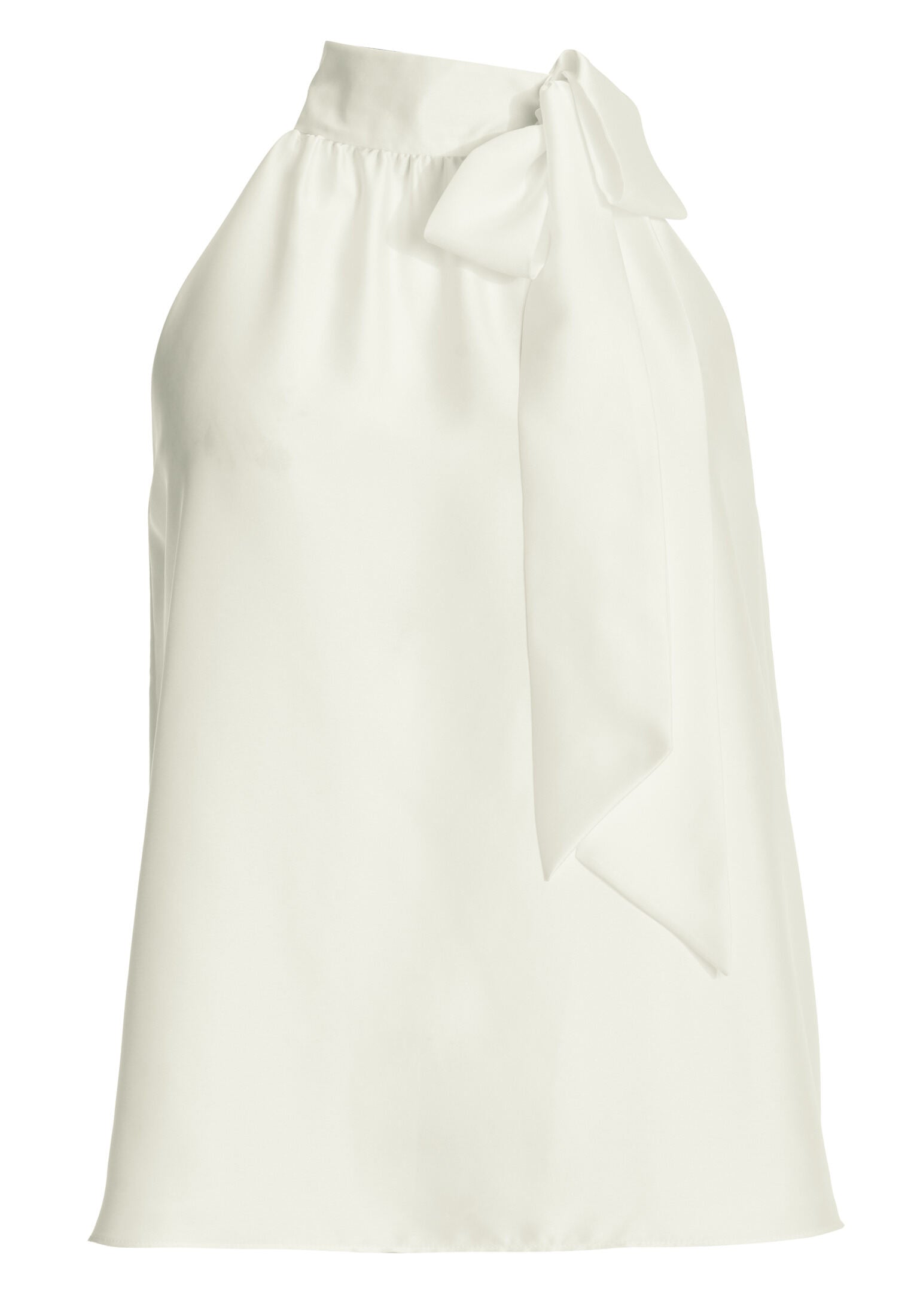Ärmelloses Top mit Schluppe aus nachhaltigem Satin