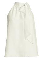 Ärmelloses Top mit Schluppe aus nachhaltigem Satin