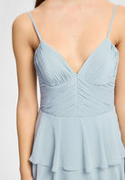 Abendkleid aus Chiffon mit Volants