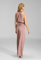 Jumpsuit mit Schluppe aus Satin