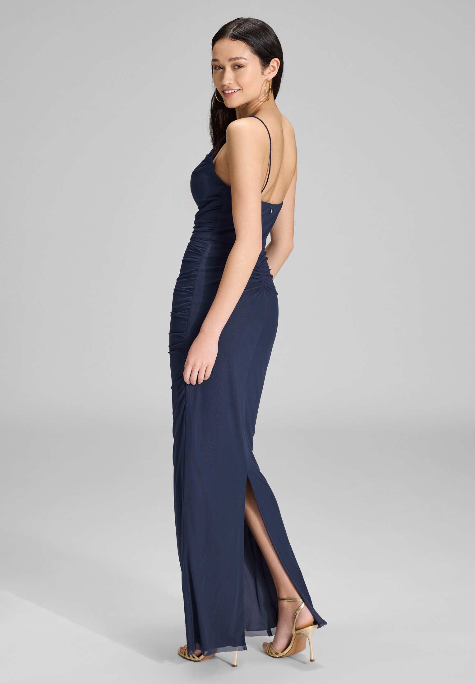 Bodycon-Kleid mit feinen Raffungen