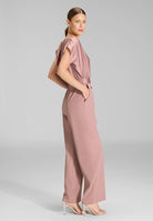 Jumpsuit aus Material-Mix