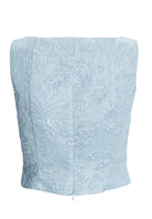 Ärmelloses Oberteil aus Jacquard mit V-Ausschnitt