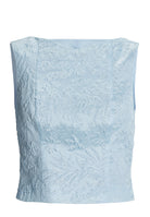 Ärmelloses Oberteil aus Jacquard mit V-Ausschnitt