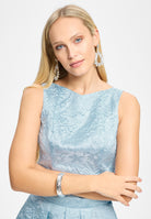 Ärmelloses Oberteil aus Jacquard mit V-Ausschnitt