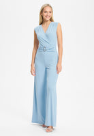 Jumpsuit aus Jersey mit Zierschnalle baby blue