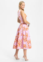 Top aus bedrucktem Twill