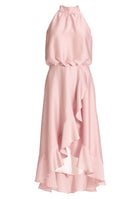 Cocktailkleid aus Satin mit Volant