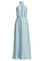 Abendkleid aus Satin mit angeschnittenem Schal