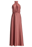 Abendkleid aus Satin mit angeschnittenem Schal