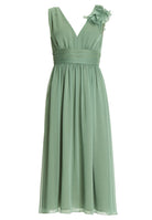 Cocktailkleid aus Crinkle Chiffon mit Volant Detail