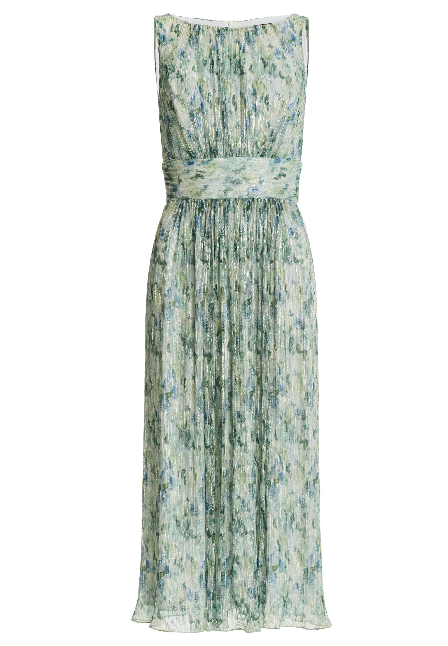 Cocktailkleid aus bedrucktem Plissee Jersey