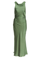 Midikleid aus Satin mit Rückenausschnitt