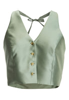 Neckholder Weste aus Twill