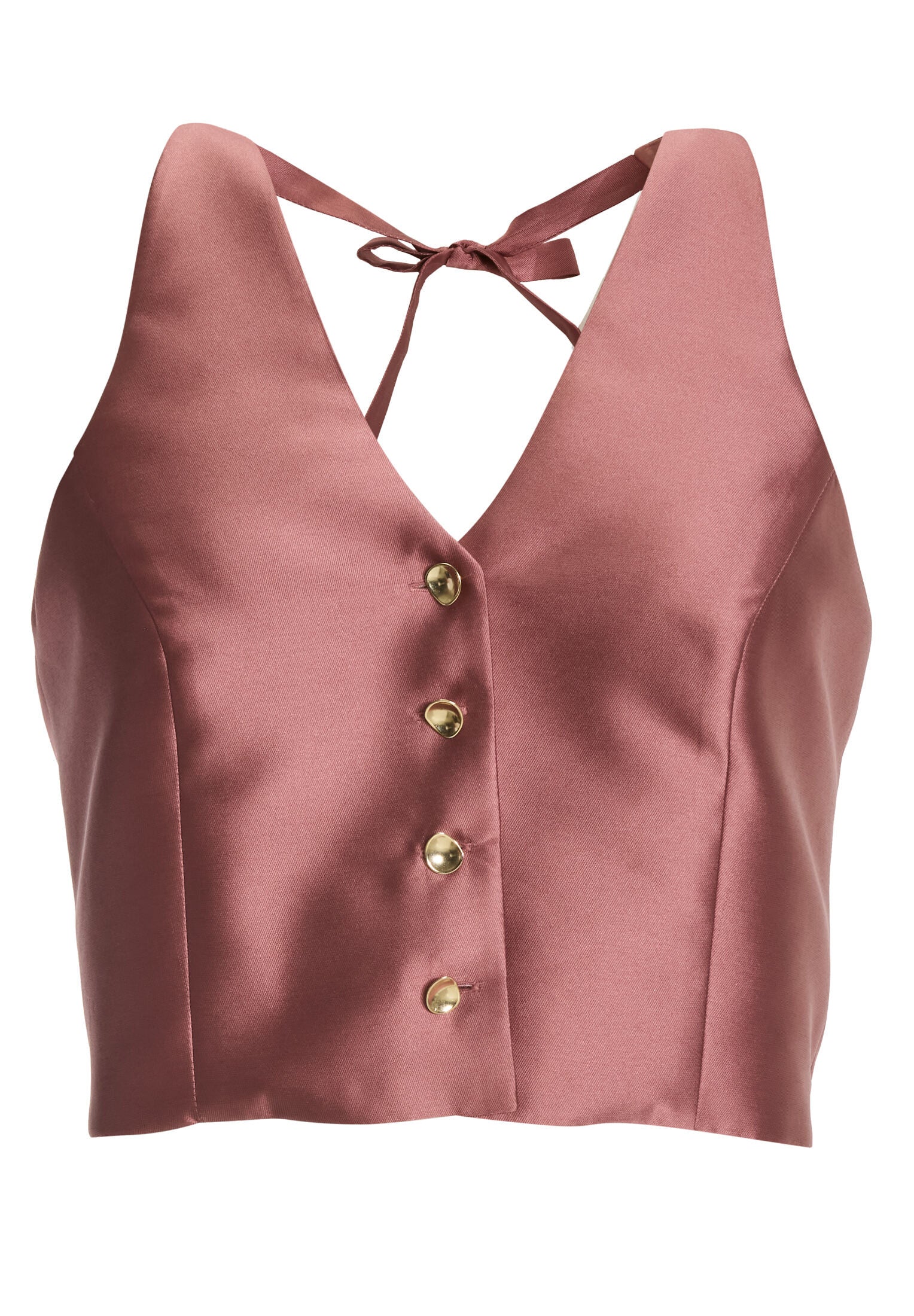 Neckholder Weste aus Twill