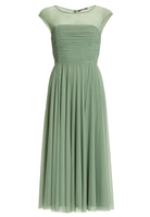 Cocktailkleid aus Mesh mit geraffter Korsage
