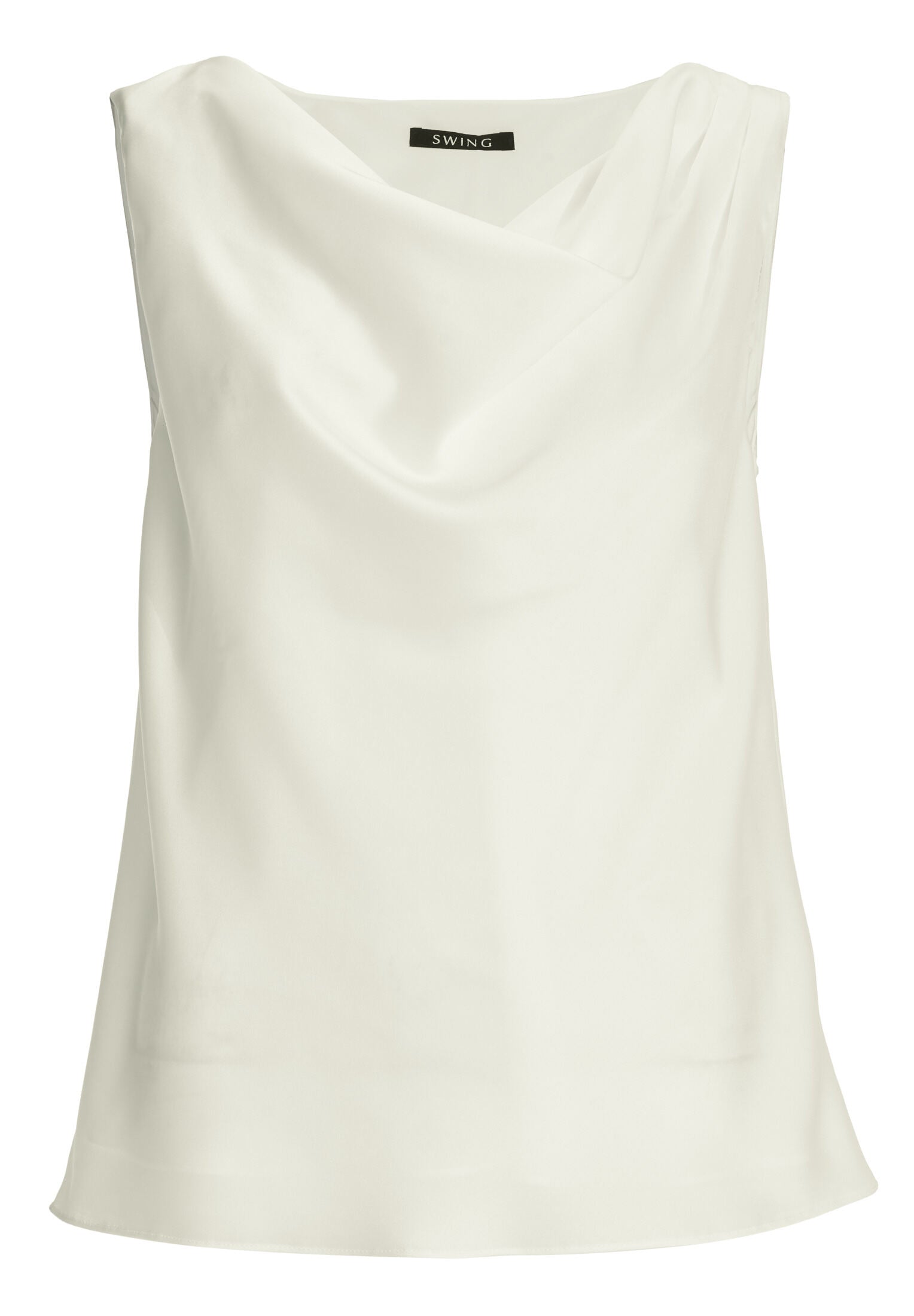 Oberteil mit Wasserfallausschnitt aus Satin
