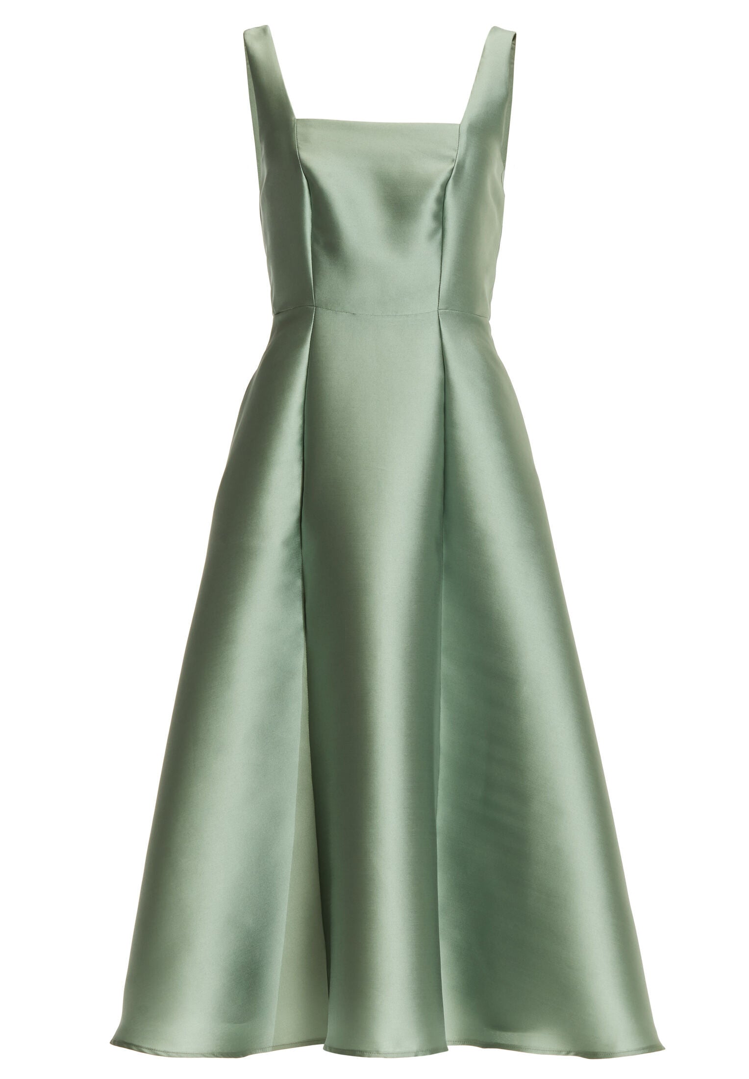 Cocktailkleid mit Karree-Ausschnitt aus Twill