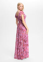 Florales Printkleid mit asymmetrischem Rock