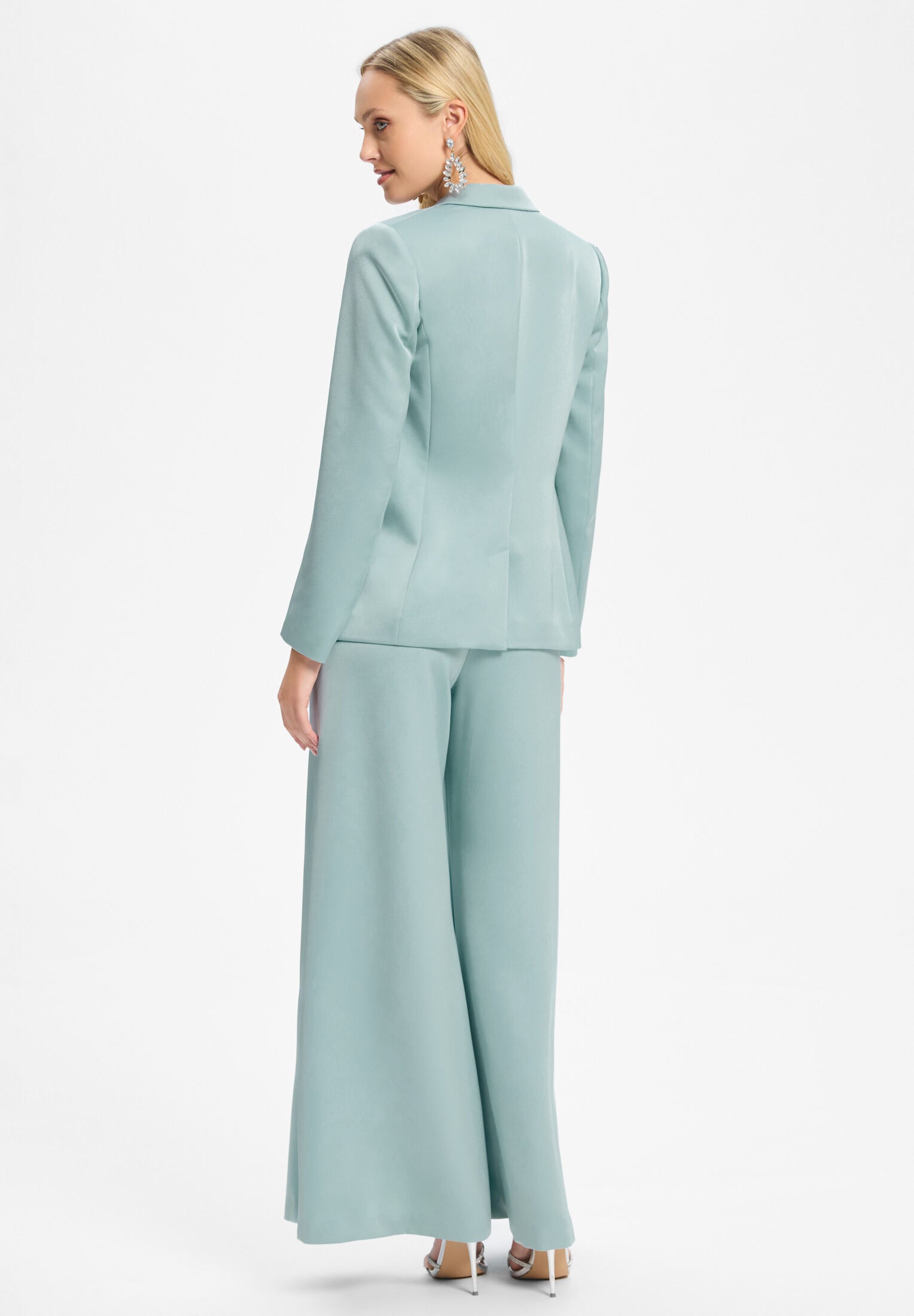 Einknopf-Blazer aus Satin