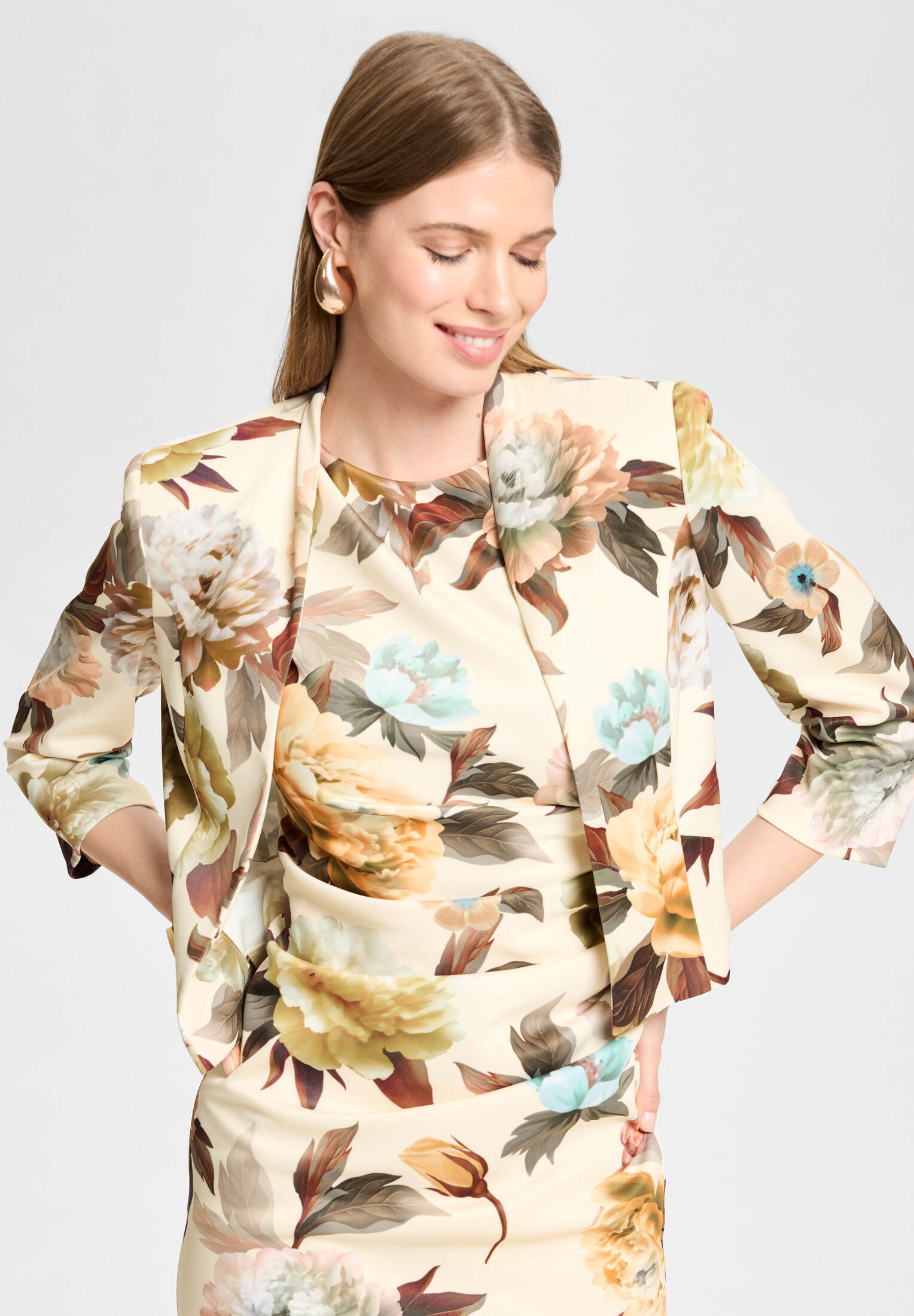 Floral bedruckter Scuba Blazer