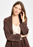 Oversized Blazer aus Satin