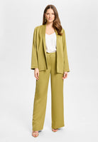 Oversized Blazer aus Satin amber green