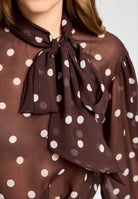 Schluppenbluse mit Polka Dots