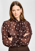 Schluppenbluse mit Polka Dots