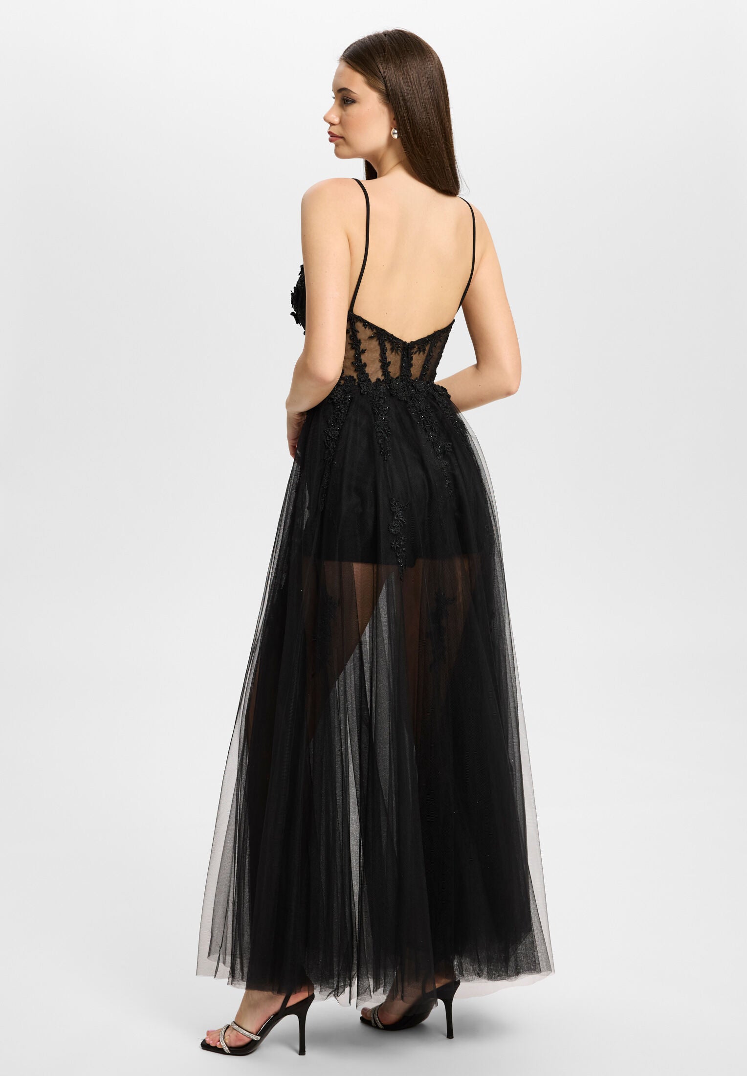 Tüllkleid mit kurzer Jerseyhose