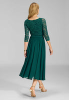 Midikleid mit fließendem Chiffon-Rock