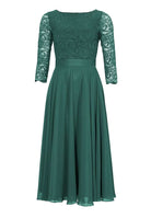 Midikleid mit fließendem Chiffon-Rock