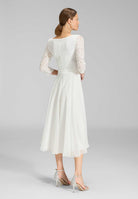 Midikleid mit fließendem Chiffon-Rock