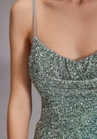 Slipdress mit transparenter Rückenpartie