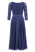 Midikleid mit fließendem Chiffon-Rock