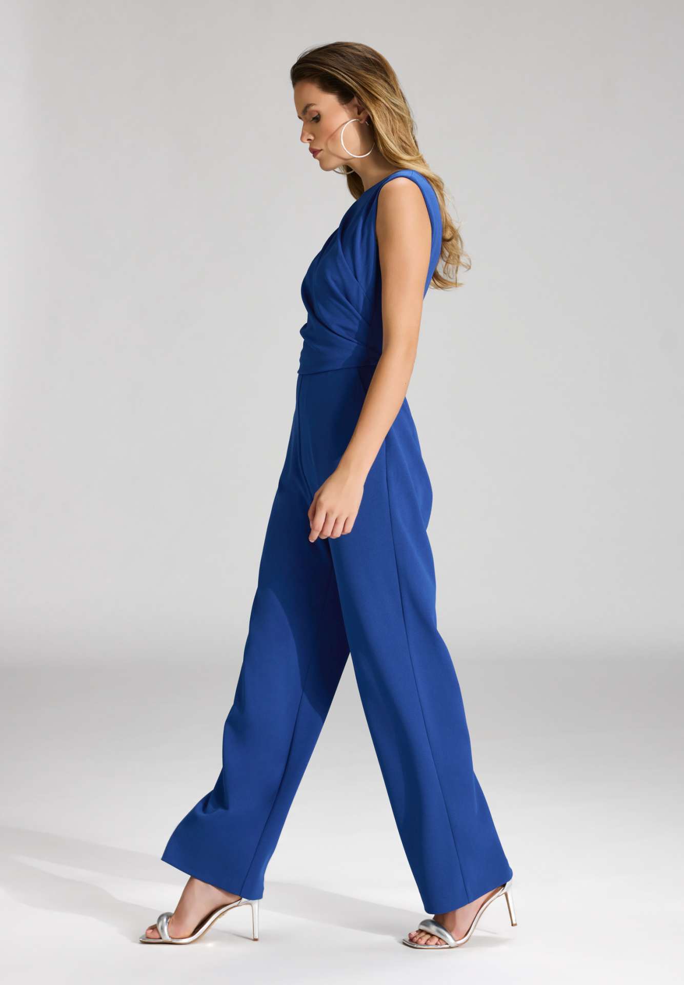 Jumpsuit aus Crepe Jersey mit Drapierung